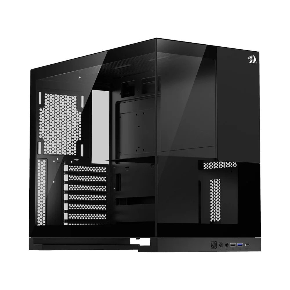 😱 Gabinete Gamer Redragon Eternal Mid Tower Argb Atx Lateral Em Vidro Preto Ca 612B