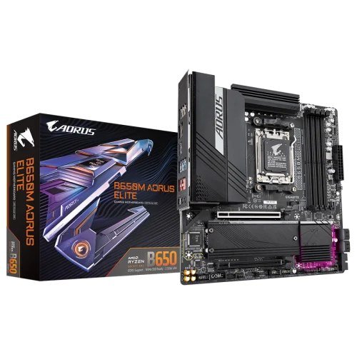 😱 Placa Mãe Gigabyte B650M Aorus Elite, Chipset B650, AMD AM5, mATX, DDR5