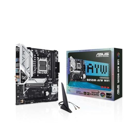 😱 Asus B650M-AYW WIFI Placa Mãe AM5 DDR5 HDMI M.2 USB 3.2