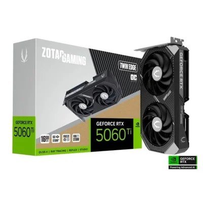😱 Placa De Video Zotac Gaming Geforce RTX 5060 Ti 16GB Twin Edge Oc Zt B50620H 10M