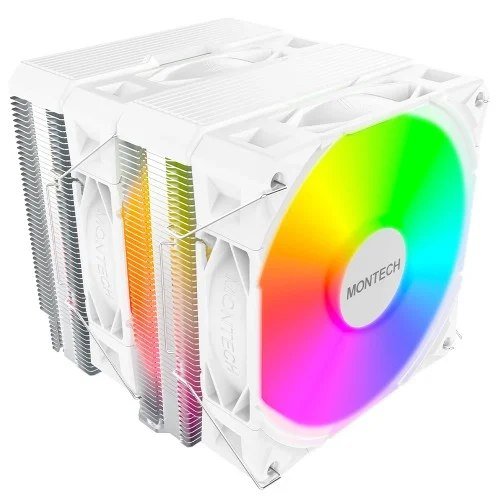 😱 Cooler Para Processador Montech Nx600 Argb 120Mm Intel Amd Pwm Branco
