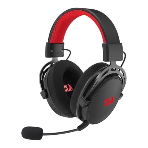 😱 Headset Gamer Redragon Cragblade Pro Preto Sem Fio Bluetooth, USB 2.4GHz USB, 3.5mm Drivers 50mm Microfone Duplo 7.1 Surround Virtual PC, PS3, PS4, PS5, XBox One, Switch