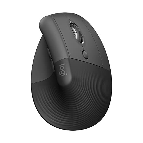 😱 Logitech Lift Vertical - Mouse Sem Fio Ergonômico Cliques Silenciosos - Grafite