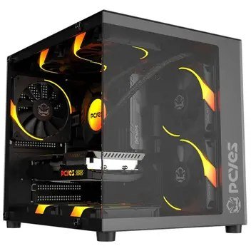 😱 Gabinete Gamer Pcyes Forcefield Mini Black Vulcan Gffmnbv