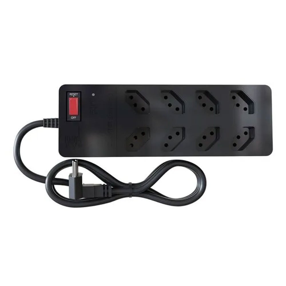 😱 Filtro de Linha + DPS Iclamper 8 Tomadas LCF Preto