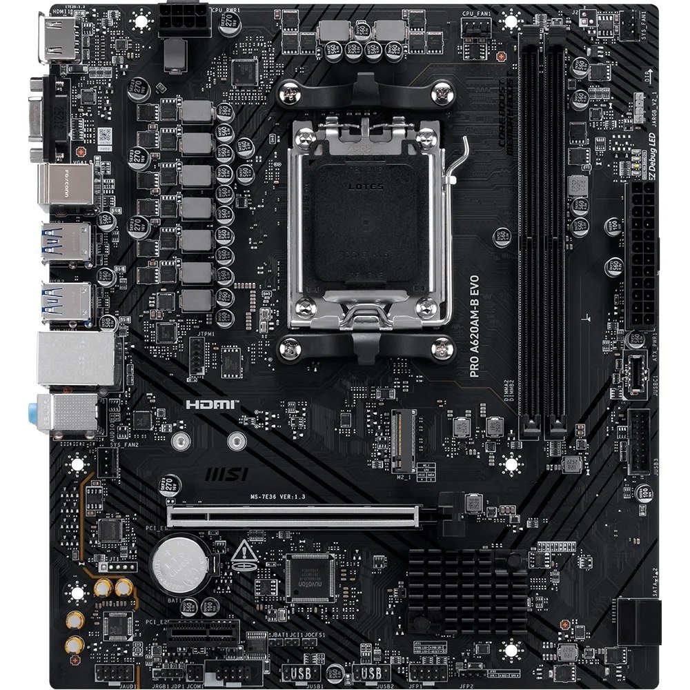😱 Placa-Mãe MSI PRO A620M-B EVO, AMD AM5, mATX, DDR5