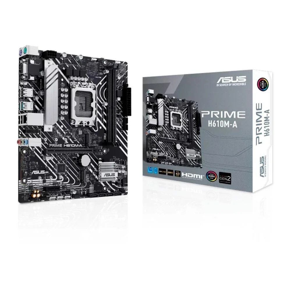 😱 Placa-Mãe ASUS Prime H610M-A, Intel, M-ATX, DDR5, Preto