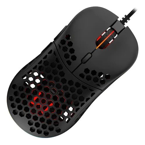 😱 Mouse Hive 8 Botões Rgb 16000dpi Pixart 3389 Warrior - Mo398 Cor Preto