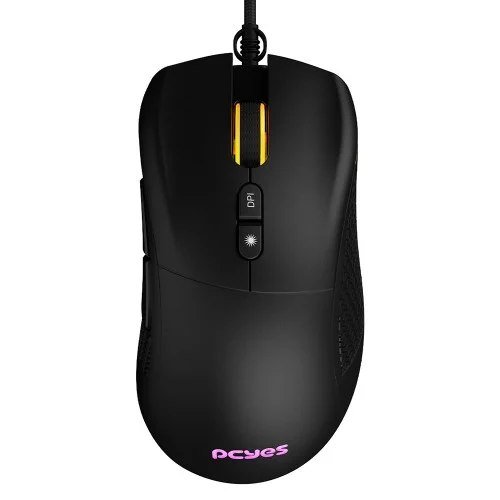 😱 Mouse Gamer Pcyes Gaius Rgb 12400 Dpi Pwm 3327 6 Botoes Preto Pmggbv