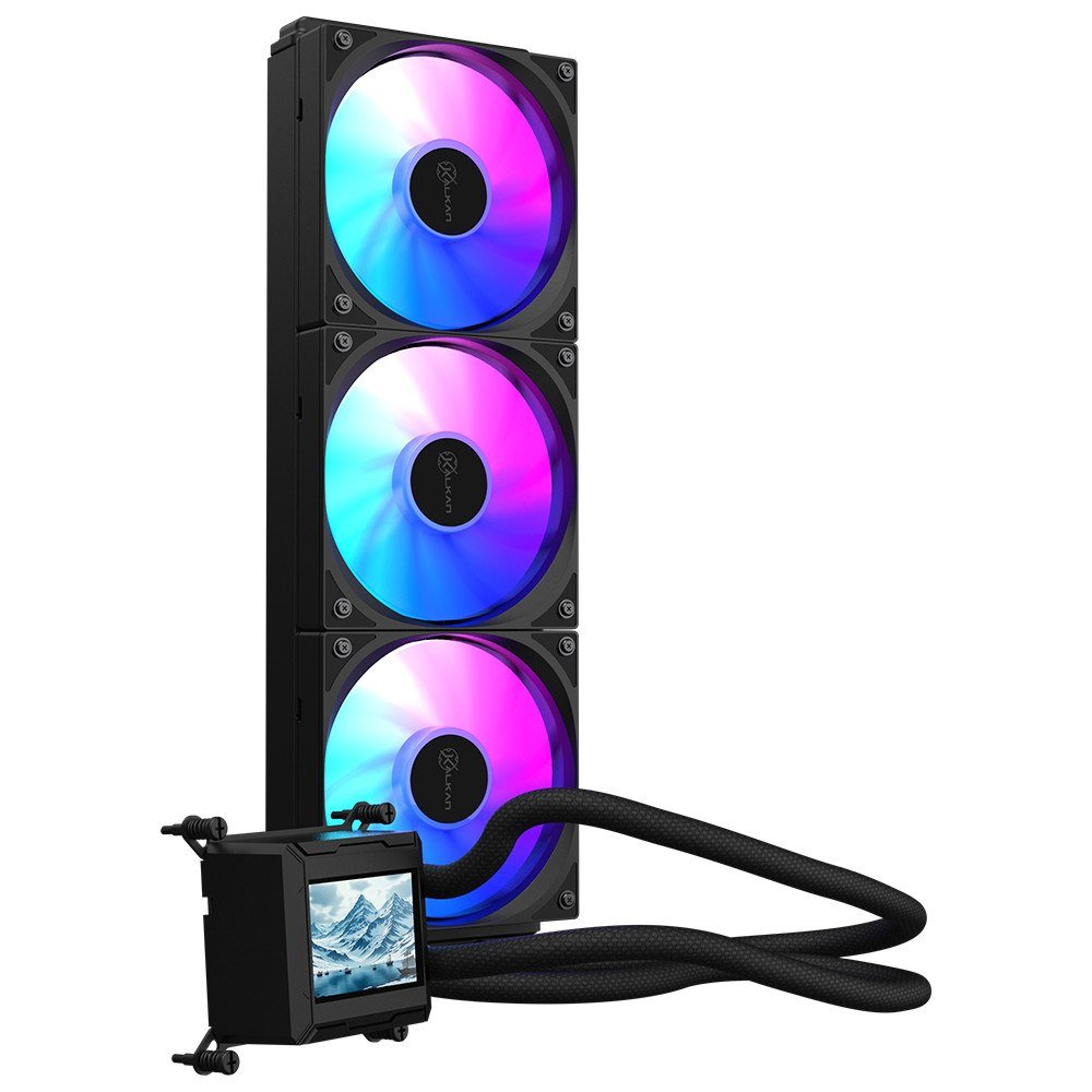😱 Watercooler Kalkan Aura Lcd 360mm Argb Preto Tela Lcd 2.4 Personalisavel