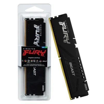 😱 Memória Kingston Fury Beast, 16GB, 5200MHz, DDR5, CL40, Preto KF552C40BB-16