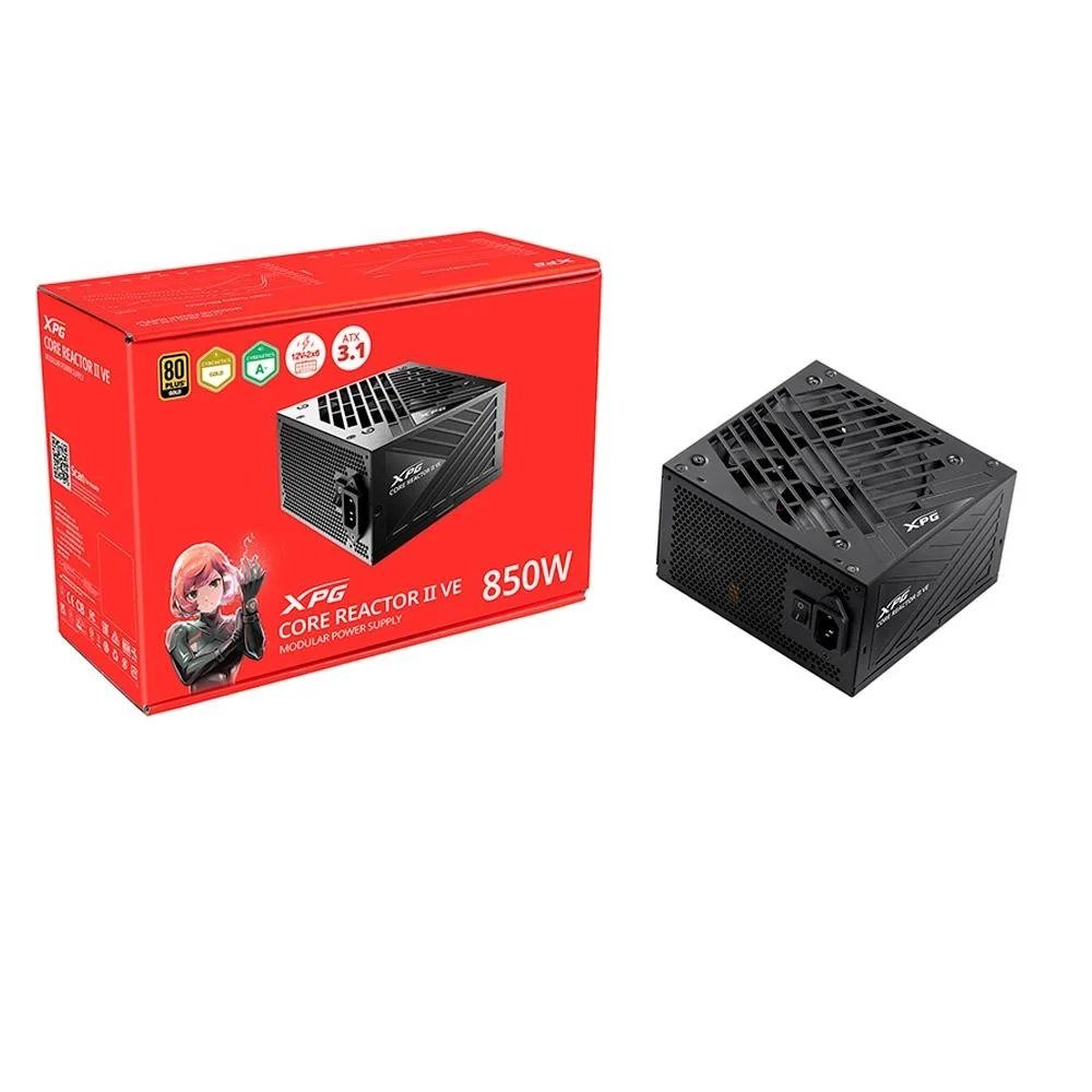 😱 Fonte Xpg Core Reactor Ii Ve 850W 80 Plus Gold Modular Pfc Ativo Preto