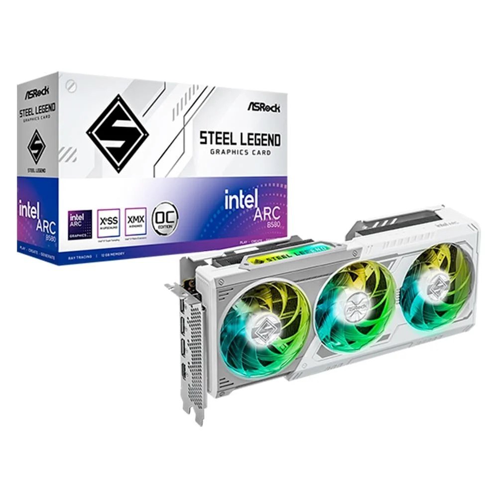😱 Placa de Vídeo ASRock Intel Arc B580 Steel Legend 12G OC