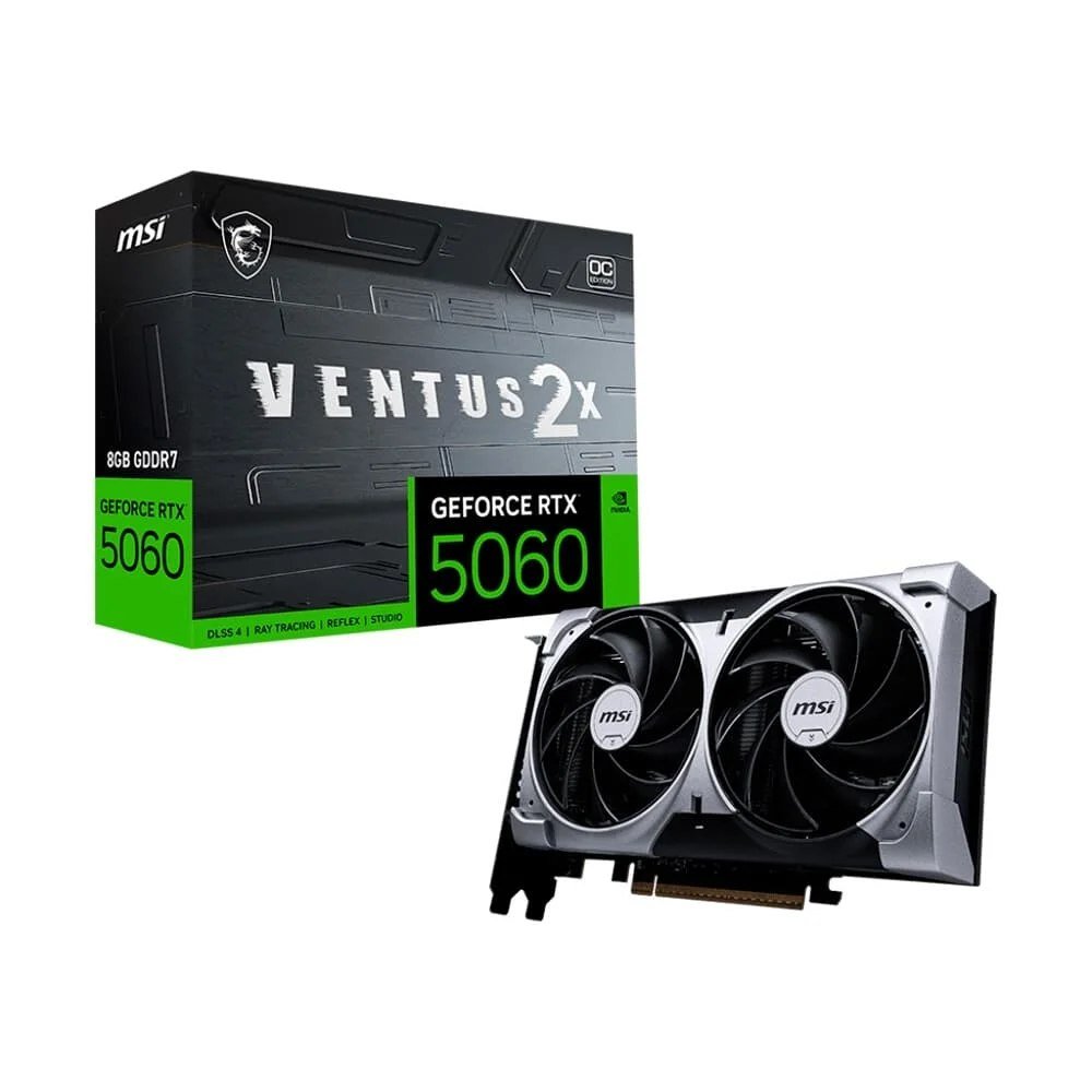 😱 Placa de Vídeo MSI RTX 5060 8G VENTUS 2X OC Geforce NVIDIA