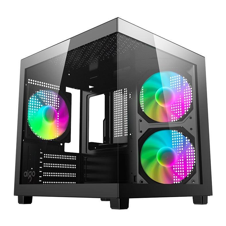 😱 Gabinete Gamer Aquário Aigo Luna A275 C/3 Fans