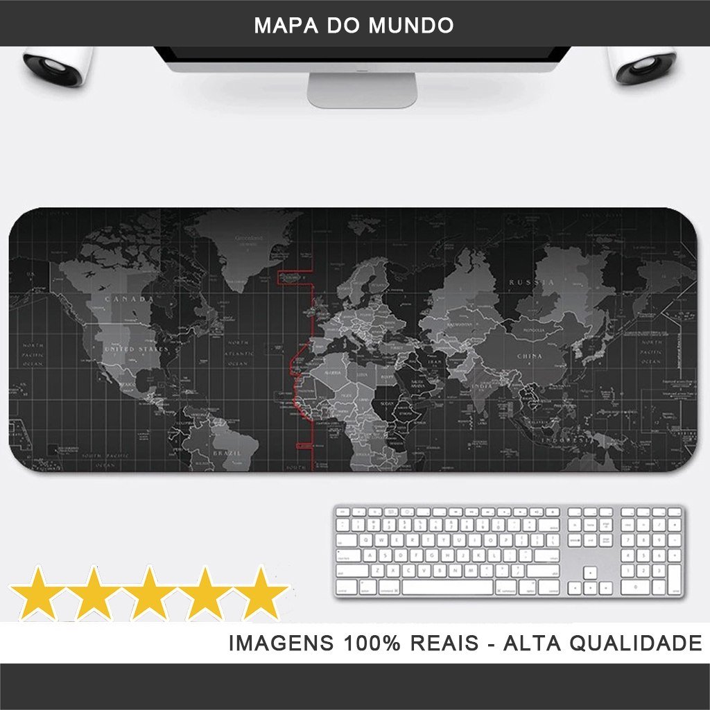😱 Mouse Pad Gamer Grande 80x30cm Estampa Mapa Razer Camuflado