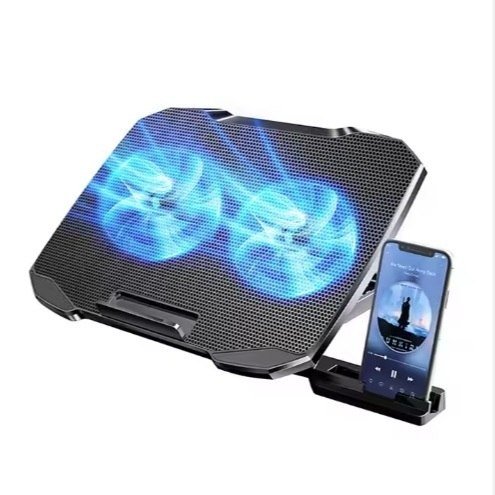 😱 Suporte Notebook Base Mesa Led Refrigerada Ventilação Cooler Silenciosa com Suporte para Celular