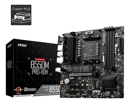 😱 Placa Mae Msi B550m A-pro Ddr4 Socket Am4 M-atx Vga Dport