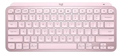😱 Logitech MX Keys Mini - Teclado Sem Fio - Layout Espanhol - Rosa