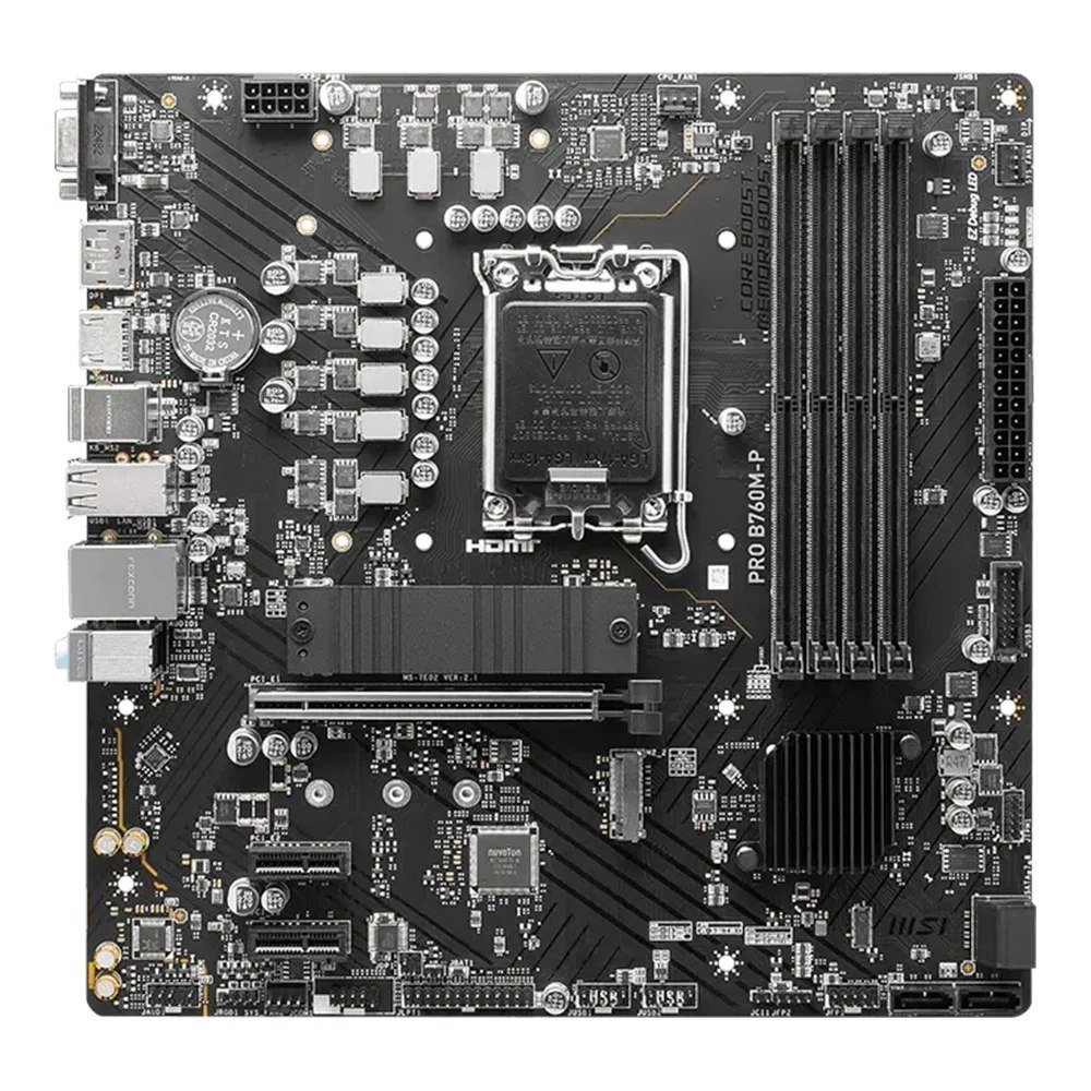 😱 Placa-Mãe MSI PRO B760M-P, Intel, LGA 1700, Micro-ATX, DDR5