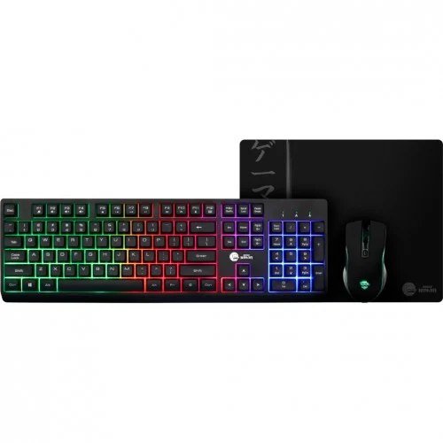 😱 Combo Gamer Ninja Legacy 3 Em 1 Teclado Mouse E Mousepad Usb Rgb Gn Cg Lgtmpb