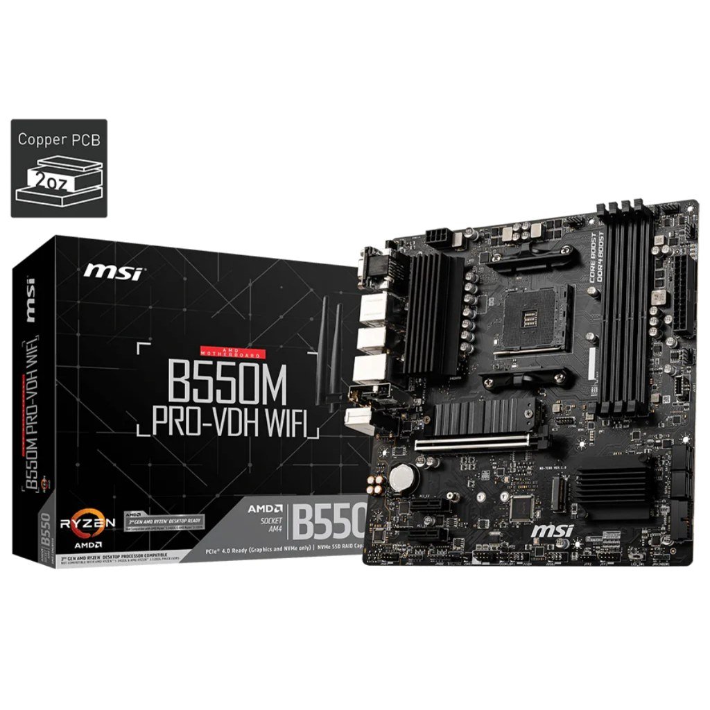 😱 Placa Mae Msi B550m Pro-vdh Wifi Ddr4 Socket Am4