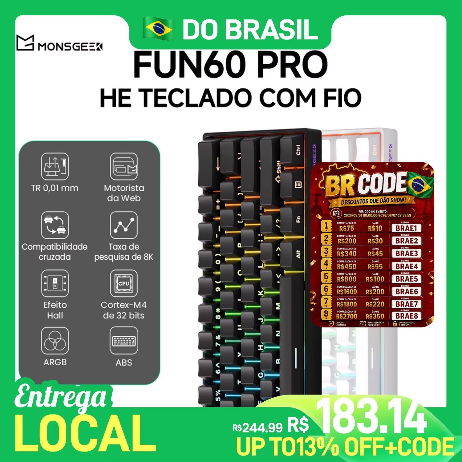 😱 Teclado Magnético Akko Fun60 Pro HE