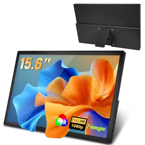 😱 Monitor Portatil para Notebook 15.6 FHD IPS Ultra Fino 1080P com HDR e FreeSync USB-C/HDMI Zero Latencia