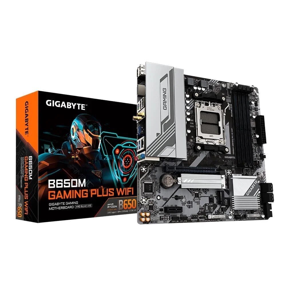 😱 Placa Mãe Gigabyte B650M GAMING PLUS WIFI, AMD AM5, mATX, DDR5, LED RGB