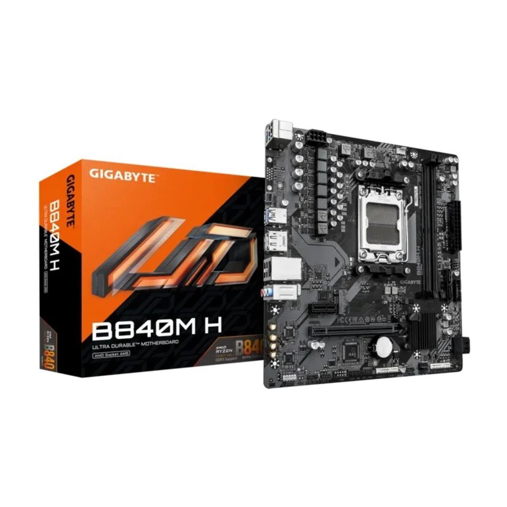 😱 Placa Mãe Gigabyte B840M H, AMD AM5, Micro ATX, DDR5