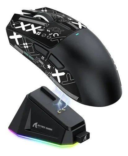 😱 Mouse Gamer Sem Fio Attack Shark X11 Com Base De Carga