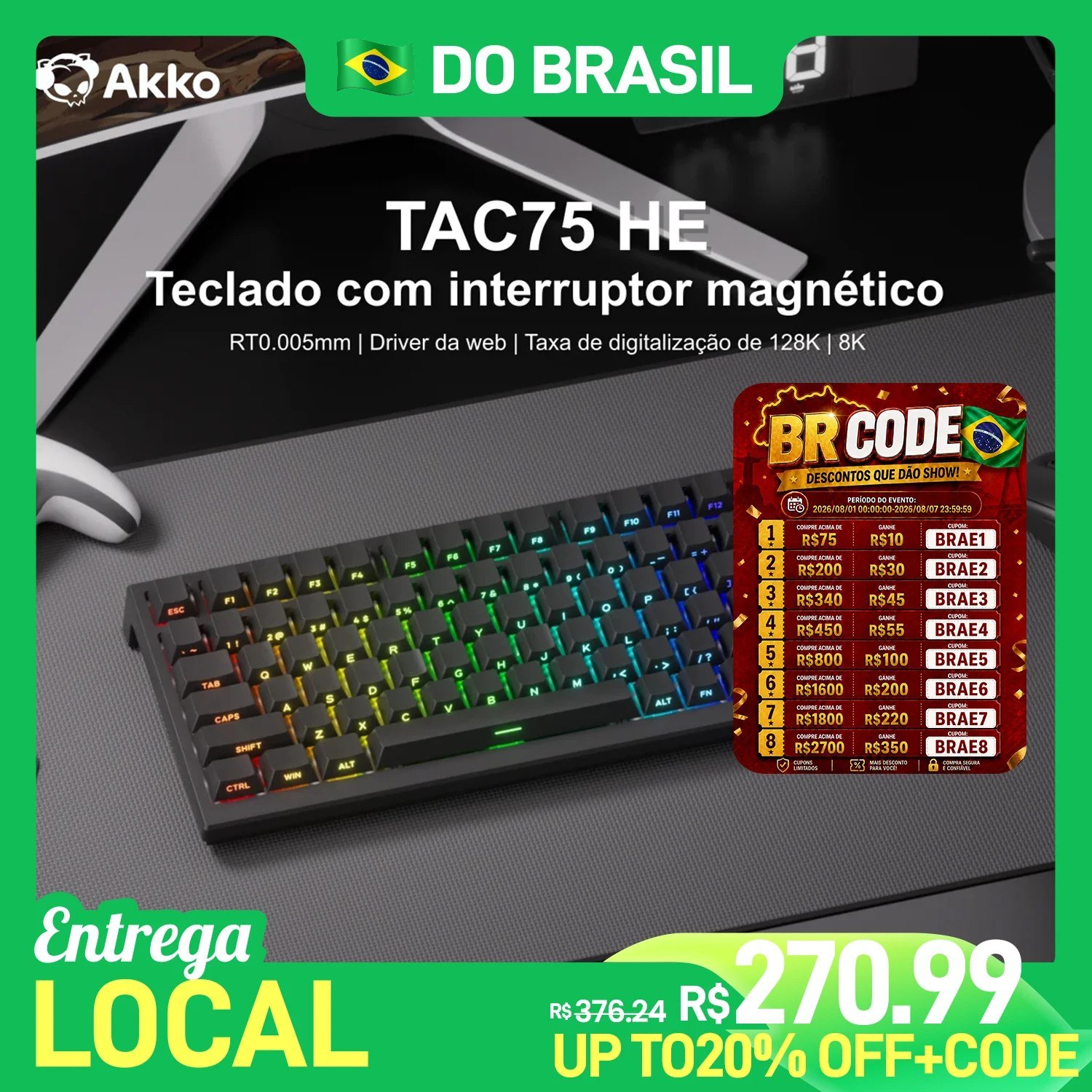 😱 Teclado Magnético AKKO TAC75 HE