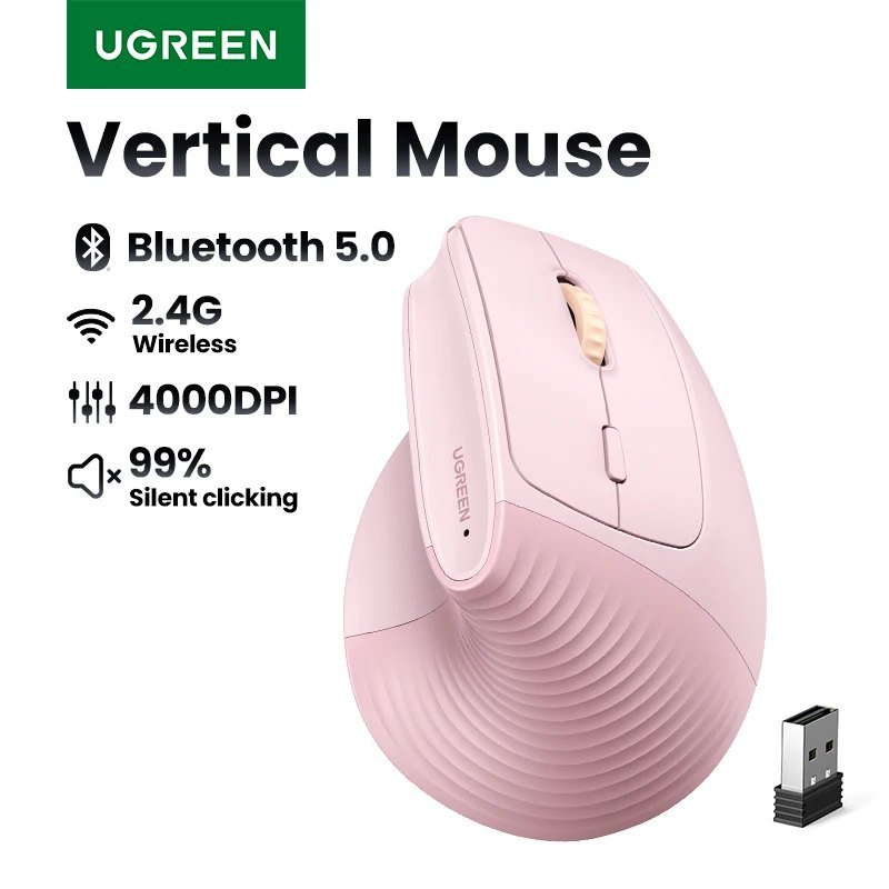 😱 Mouse Ergonômico Ugreen Bluetooth 5.0 Wireless
