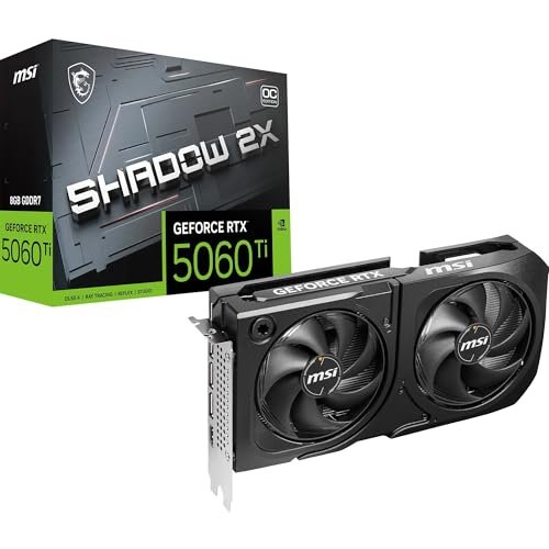 😱 Placa de Video MSI RTX 5060 Ti 8GB GDDR7 128bits Ventus 2X OC Plus - Modelo 912-V536-023