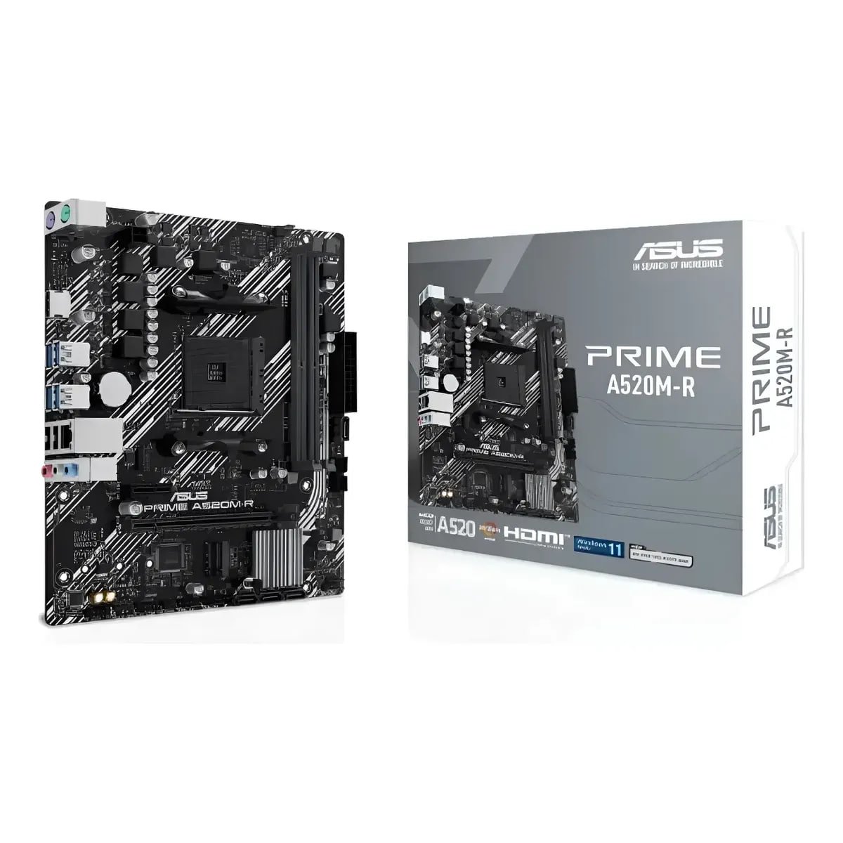 😱 Placa Mãe Asus Prime A520m-r Am4 Ddr4 M.2 Chipset A520 Hdmi