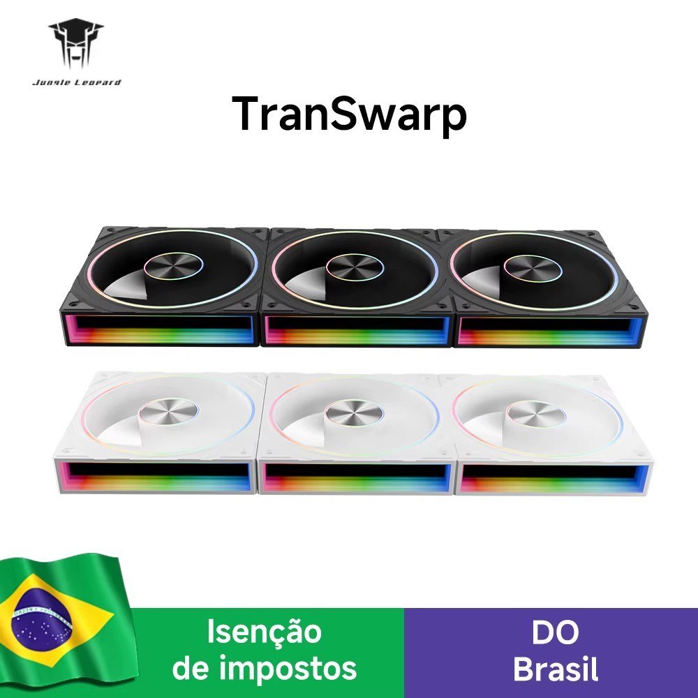 😱 Kits Fans 3 em 1, 360mm ARGB Jungle Leopard Transwarp