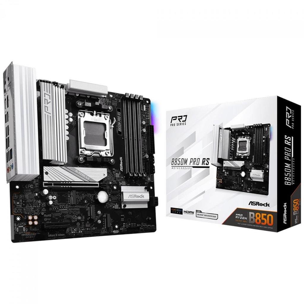 😱 Placa Mãe ASRock B850M Pro RS, Chipset B850, AMD AM5, mATX, DDR5