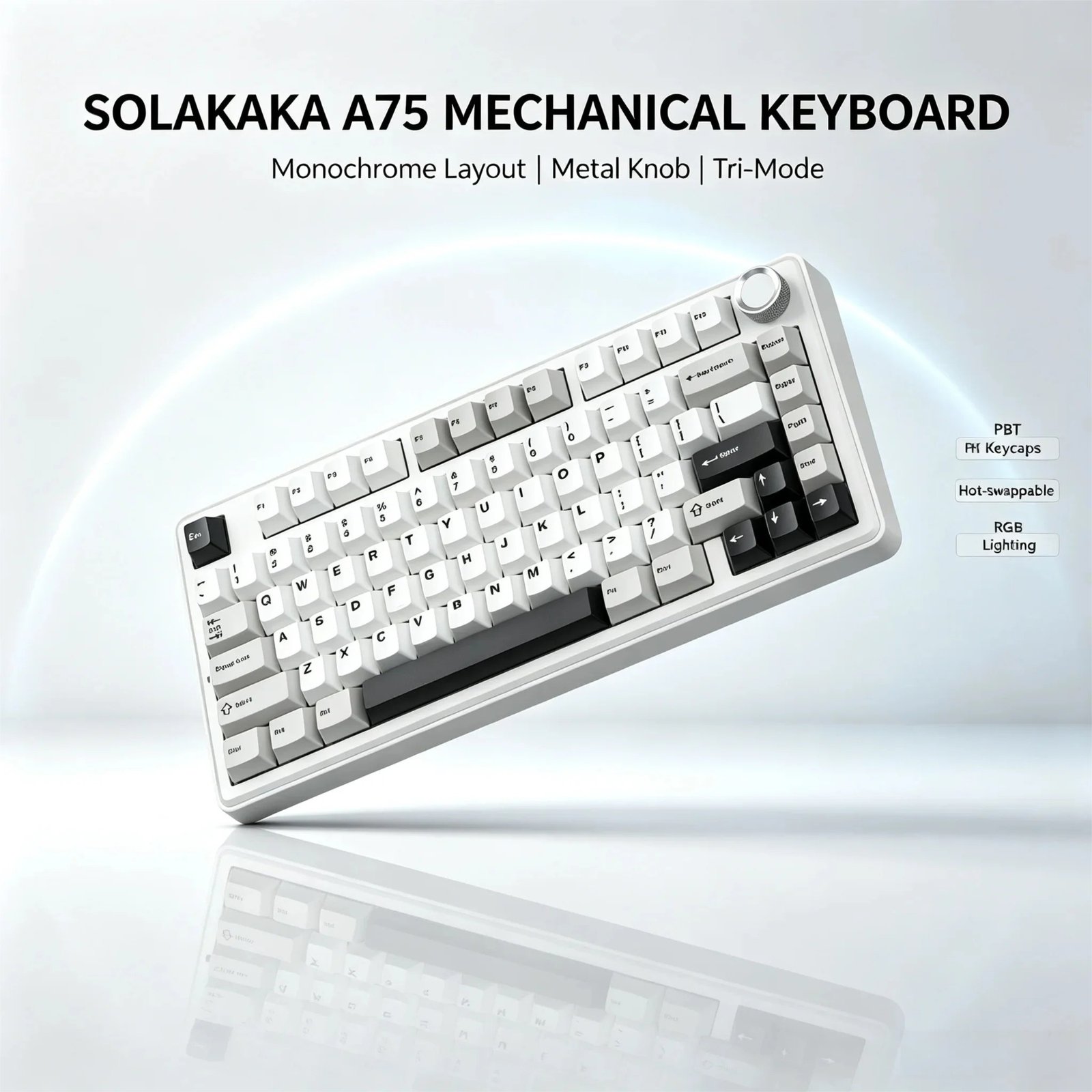 😱 Teclado Gamer SOLAKAKA A75 75% Mecânico