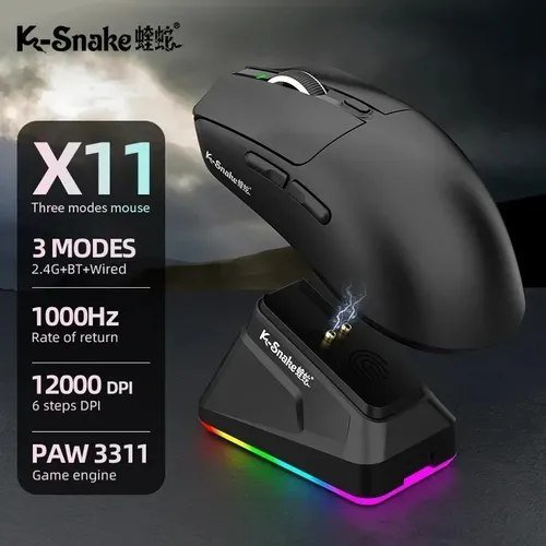 😱 Mouse Leve Para Jogos X11 Paw3311 Com base