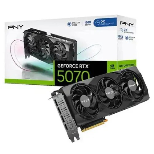 😱 Placa de Vídeo PNY NVIDIA GeForce RTX 5070 OC, 12GB, GDDR7, DLSS, Ray Tracing, VCG507012TFXPB1-O