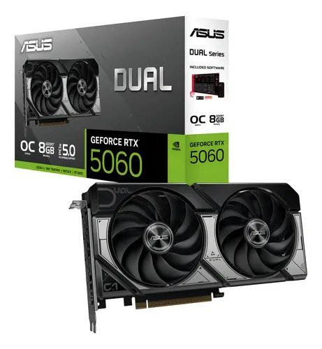 😱 RTX5060 Placa de vídeo Asus Rtx 5060 8gb Dual Gdr7 de 128 bits