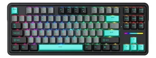 😱 Teclado Mecânico Gamer Kg87 Rgb Switch Silver Machenike