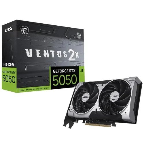 😱 Placa de Vídeo MSI NVIDIA GeForce RTX 5050 Ventus 2x OC, 8GB, GDDR6, DLSS, Ray Tracing, 912-V538-010