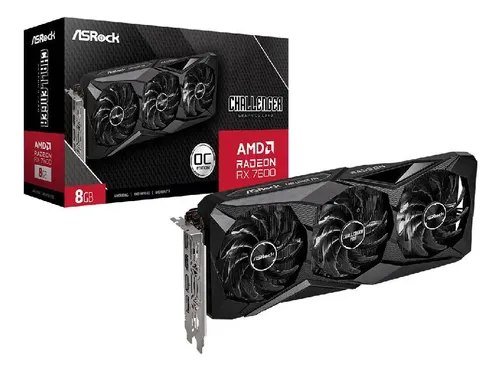 😱 Placa de Vídeo ASRock Radeon RX 7600 Challenger Pro OC 8GB GDDR6 128-bit