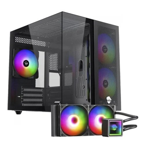 😱 Combo Ninja, Gabinete Kazan X3 C/ 3 Fans + Water Cooler Yuki 240mm