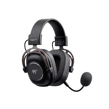 😱 Headset Gamer Profissional Sem Fio Havit H2002YG, Driver 50mm, Wireless, USB-C e 3.5mm, Preto