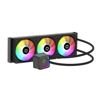 😱 Water Cooler Husky Freezy, Iluminação ARGB, 360mm, AMD e Intel, Preto - HWT300PT