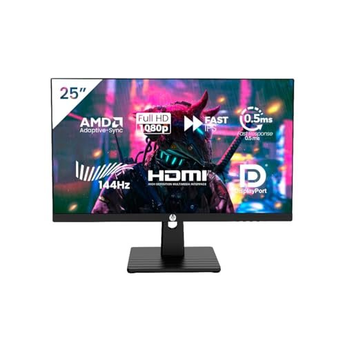 😱 Haiz Monitor Gamer 25'' 144hz 0.5ms 1920x1080 Adaptative Sync FHD HDMI/DP IPS Vesa