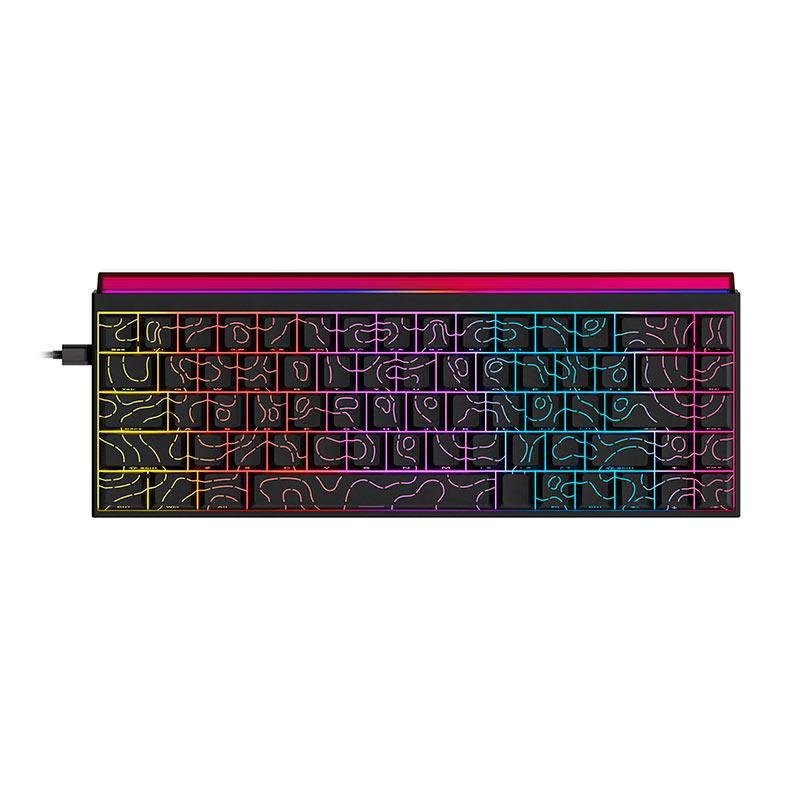 😱 Teclado Mecanico Ajazz NK68, Rainbow, Switch Vermelho, Preto, NK68-BK
