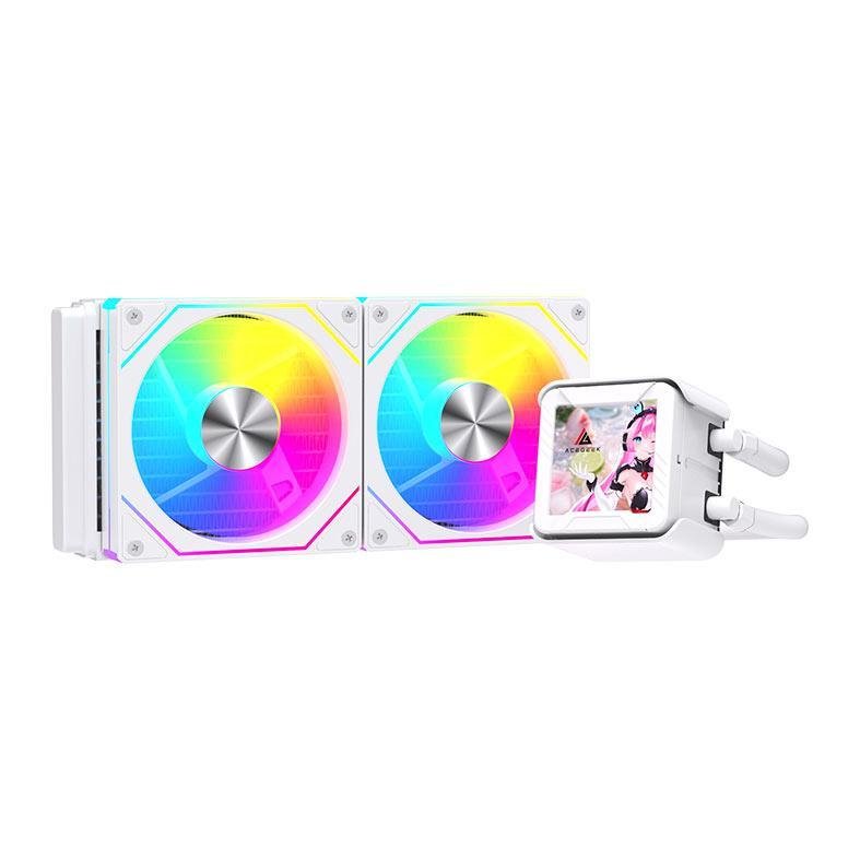 😱 Water Cooler Acegeek CryoScreen 240, ARGB, 240mm, Branco